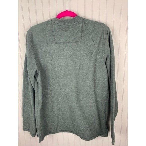 L L Bean Size S Mens Fleece Shirt Gray Long Sleeve 1/4 Button - Picture 3 of 3